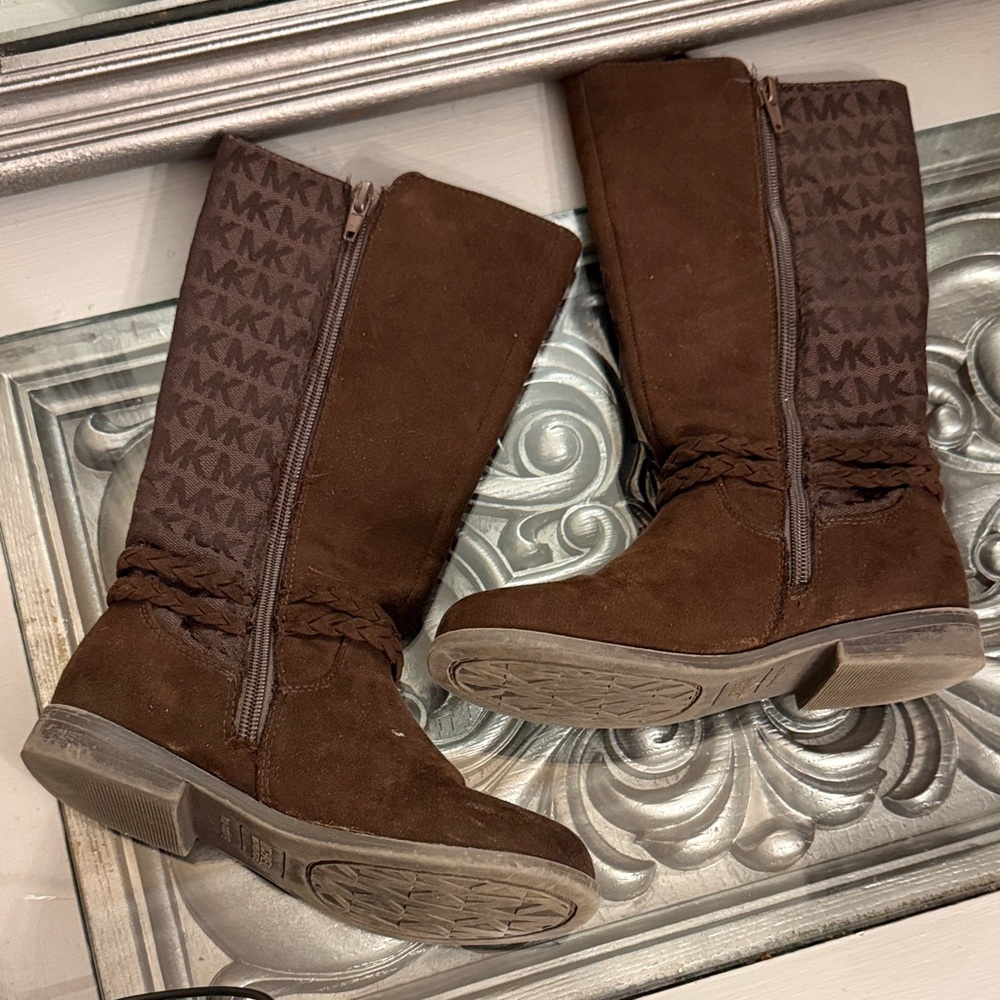 MICHAEL Michael Kors 13 Girls Finley 3 Brown Knee-High Boots
